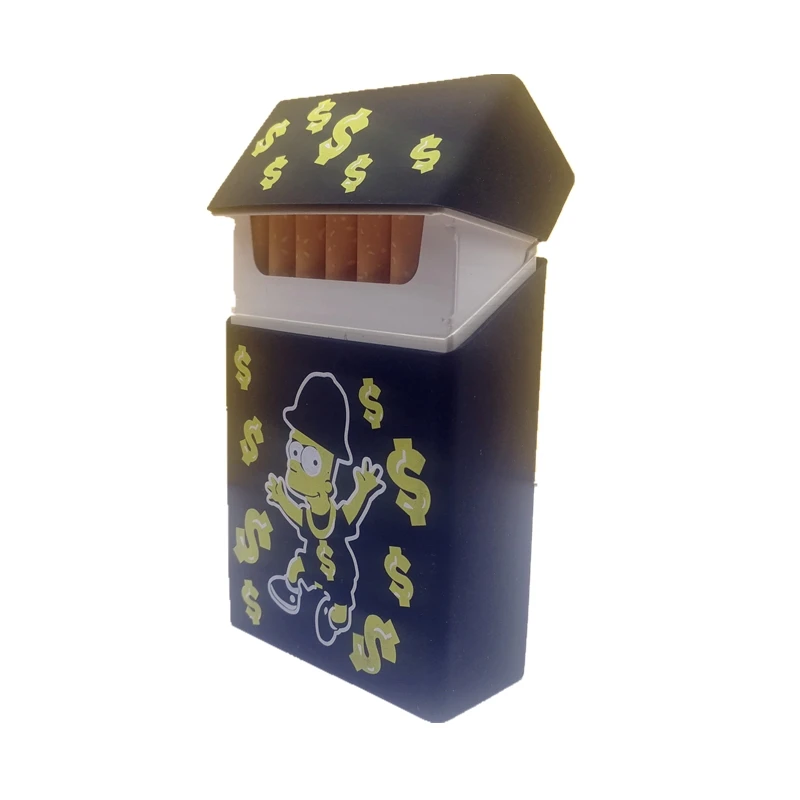 Дизайн, пластиковая резиновая эластичная мягкая сигаретная коробка, чехол для курения, 20 сигарет, карман Jack King KT, чехол для сигарет - Цвет: JZ