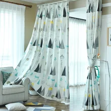 Rideaux occultants pour enfants, chambre à coucher, cuisine, arbre imprimé, traitement de fenêtre, sur mesure, décoration de la maison