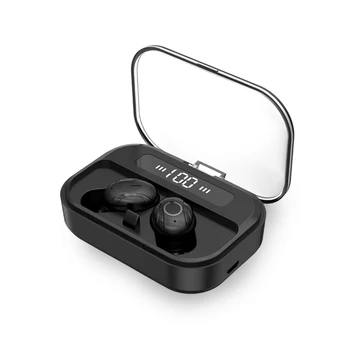 

Bluetooth 5.0 headset wireless sports earphone HiFi sound quality waterproof earbud earphones with LED display charging box