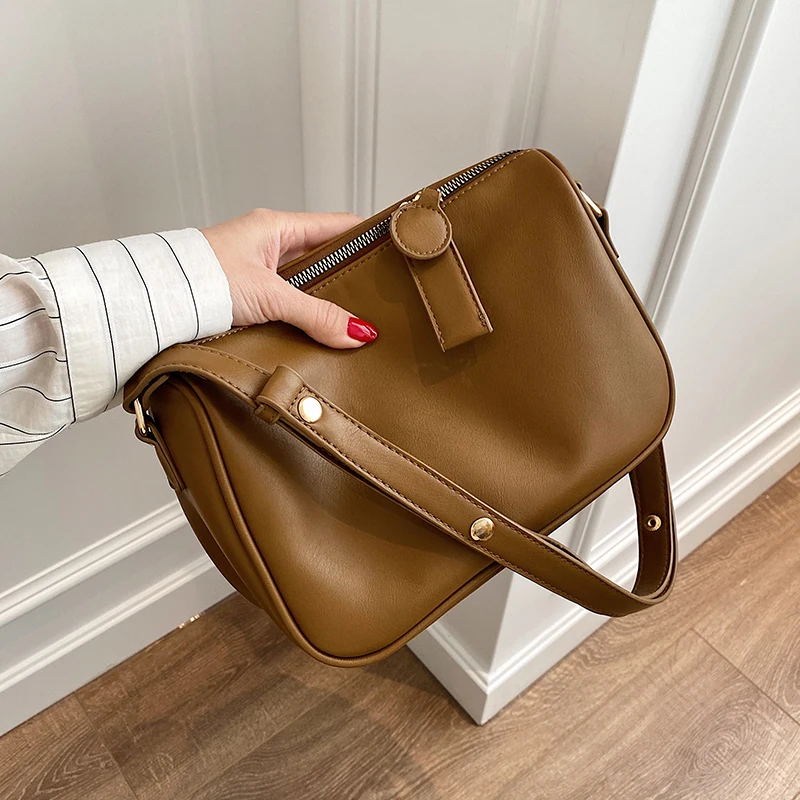 Winter Simple Shoulder Bag Luxury Trending Branded Handbags And Purses Small Soft PU Leather Crossbody Bags For Women 2021 |