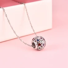 DALARAN Dazzing Серебро 925 амулеты Красочные Полые бусины для изготовления ювелирных изделий подходят браслет ожерелье Женские Diy ювелирные изделия