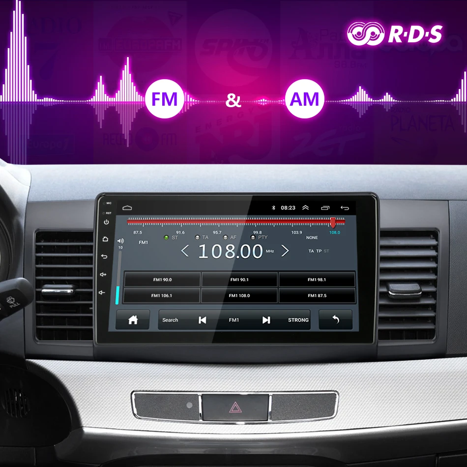 Vtopek Android автомобильный стерео радио для Mitsubishi Lancer 2007-2012 двойной din 4G сеть wifi сенсорный экран RDS DSP зеркальное соединение