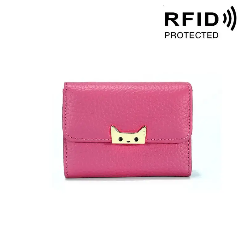 ACL-3610 Rose Purple Сумки San maries, милый банковский идентификатор для девочек, держатели кредитных карт, RFID, коровья кожа, чехол для визиток, функциональные сумки для женщин - Цвет: ACL-3610 Rose Purple