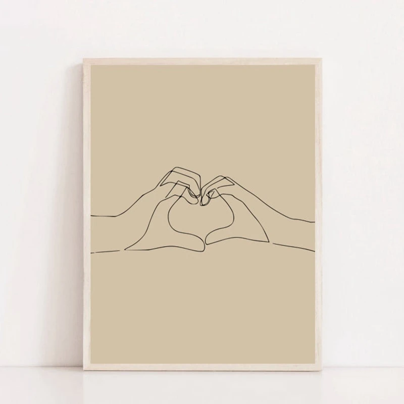 Hand Heart Wall Art Print