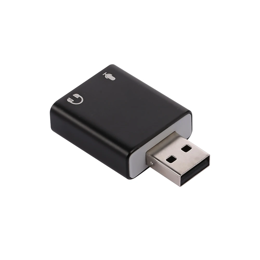 Алюминиевый сплав USB внешний стерео звуковой адаптер USB Аудио Звуковая карта Виртуальный 7,1 микрофонный конвертер с 3,5 мм разъемом