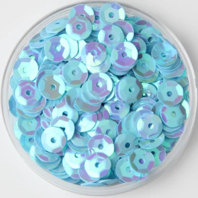Разноцветные разноцветные 4 мм 5 мм 6 мм блестки ПВХ круглая чашка тесьма с пайетками для шитья свадебные ремесла Женская одежда Аксессуары 10 г