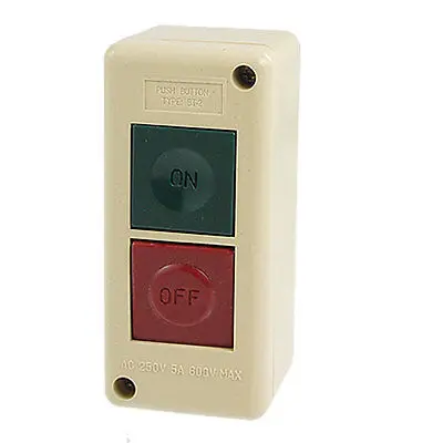 

Green ON Red OFF Power Pushbutton Switch AC 500V 3A