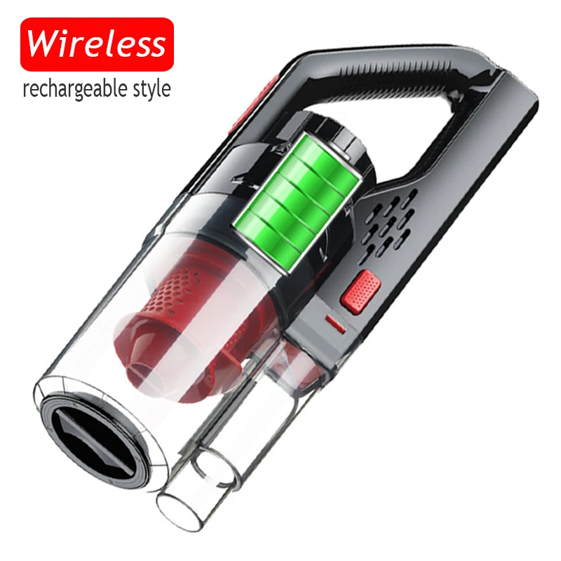 Portable Wireless 150W 6000PA Car Vacuum Cleaner Wet/Dry Handheld Vacuum Cleaner for Car Strong Power Suction With 2000mah batte