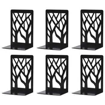 

6Pcs Exquisite Durable Chic Creative Durable Bookends Iron Bookshelf Book Organizer Book Stand Bookshelf for Office School Home