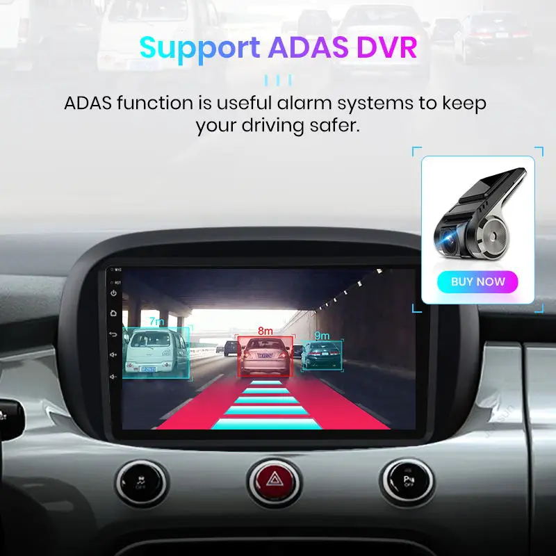 Junsun V1 Android 10.0 DSP CarPlay Car Radio Multimedia Video Player Auto Stereo GPS For Fiat 500X 2014 - 2020 2 din dvd