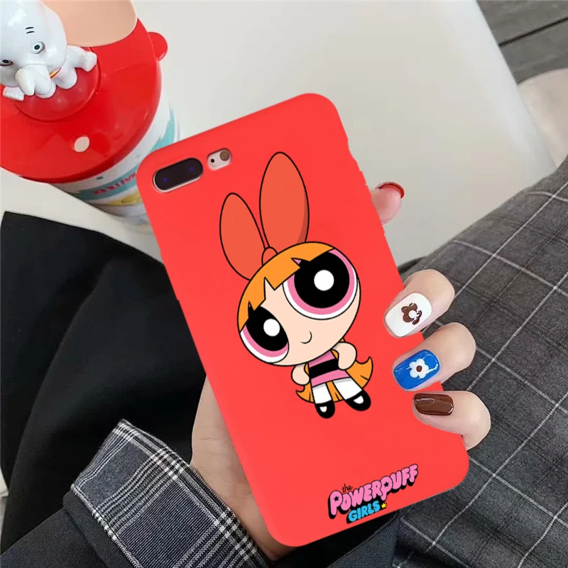 Милый чехол для телефона JAMULAR Powerpuff Girls для iPhone 7, 11 Pro, X, XS, MAX, XR, 8, 6 Plus, мягкая задняя крышка с пузырьками-бабочками карамельного цвета