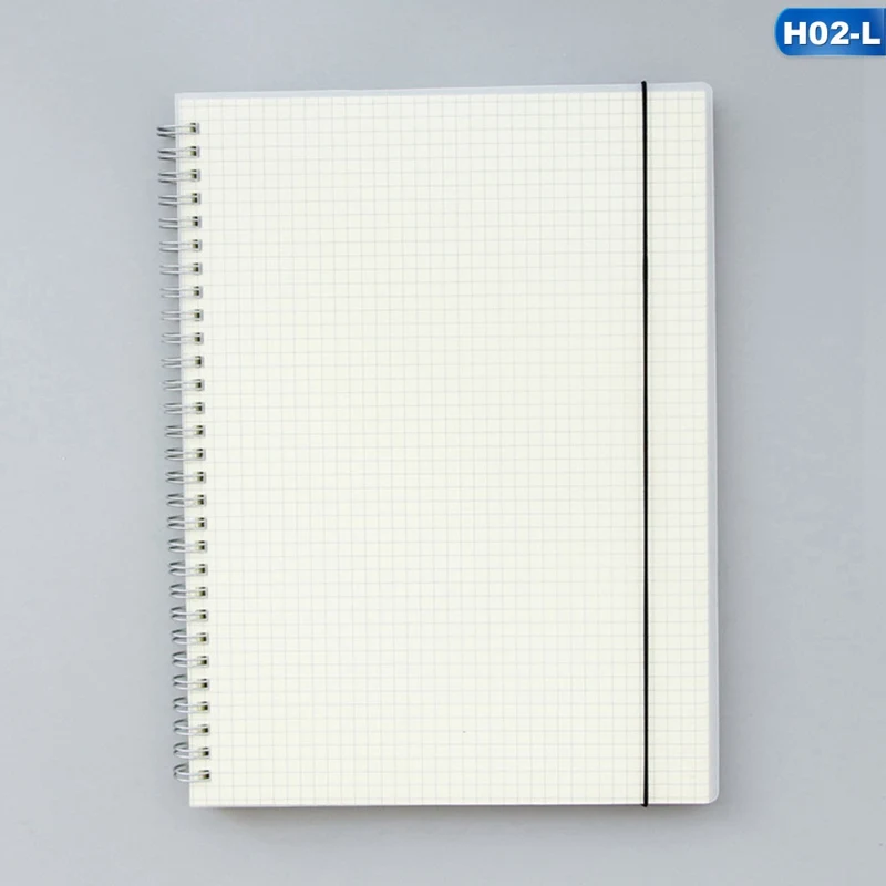 А6 А5 А4 скраб катушка эта прозрачная горизонтальная линия белая бумага Сетка точка рука счет Книга ремень блокнот тетрадь дневник - Цвет: 02-L