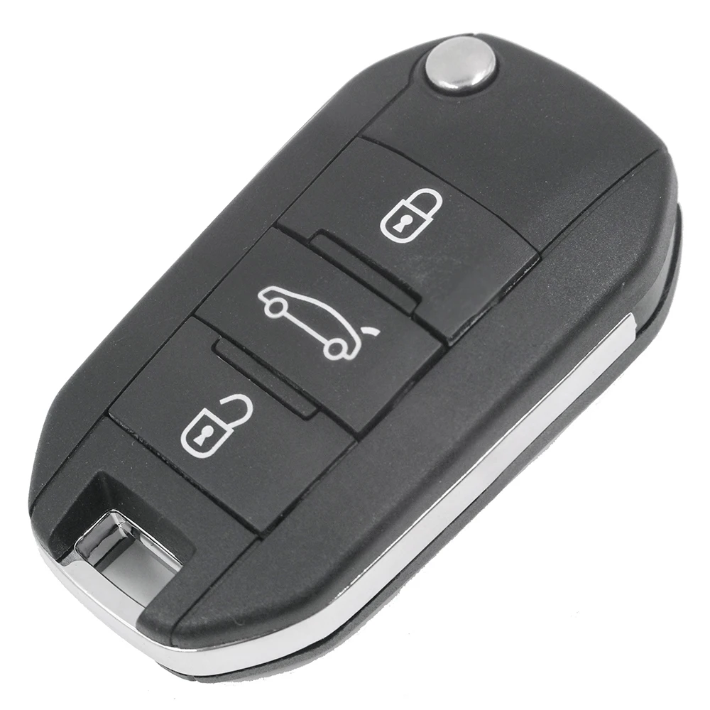 KEYECU для peugeot 307 308 407 607 модифицированный дистанционный ключ чехол пустой брелок 3 кнопки VA2 лезвие без батареи держат