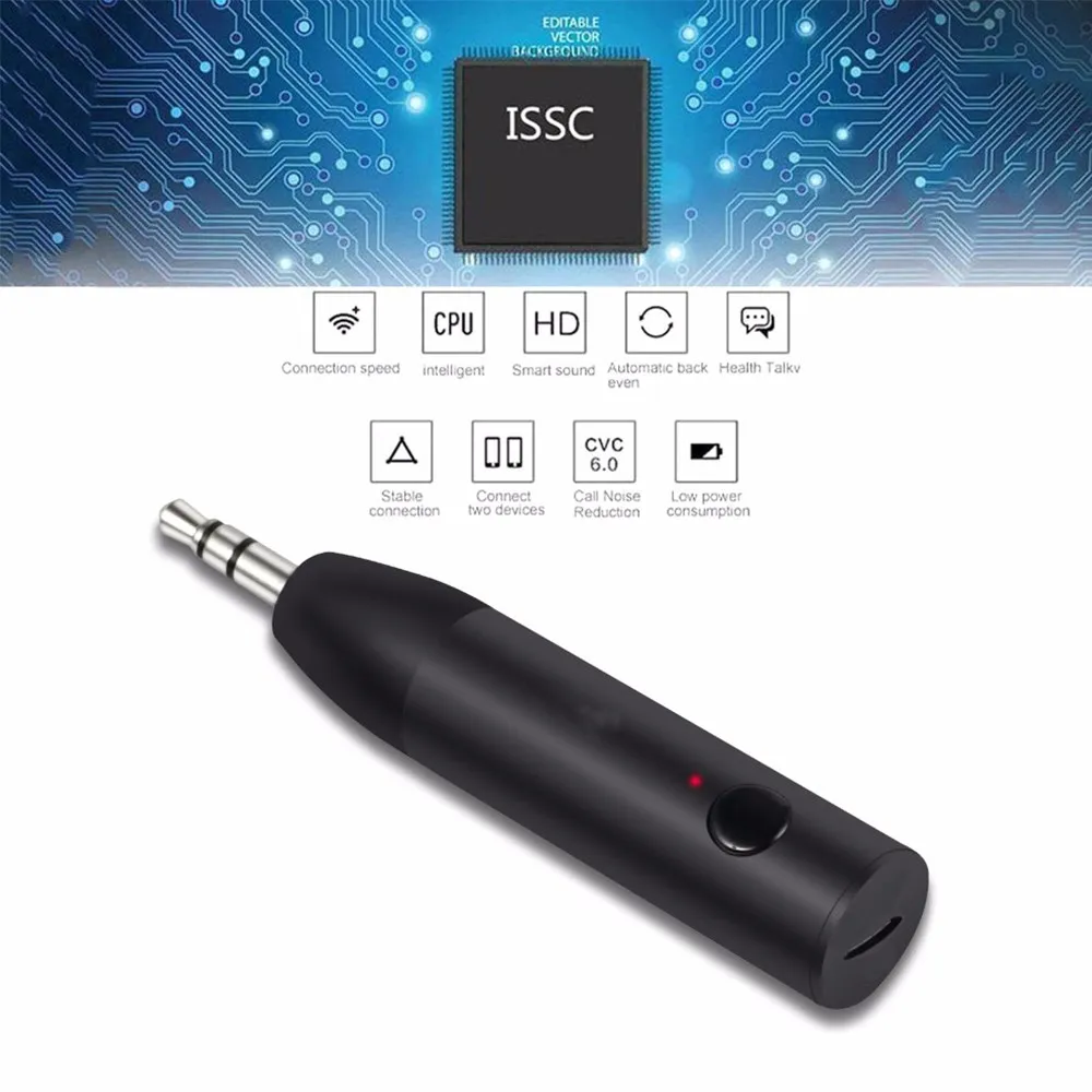 Bluetooth Audio Receiver 3.5MM Jack Wireless Bluetooth-compatible 5.0 Receiver Aux Handsfree Stereo Audio Adapter for Car Headphone Speaker