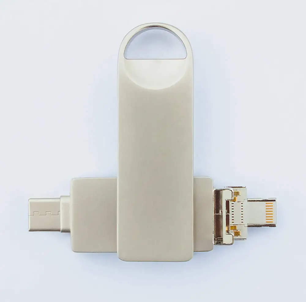 

4 in 1 Pendrive 256GB Usb Flash Drive Memory Stick 128GB Micro USB Type-C & USB 3.0 Ports for iPhone/Android Smartphones/MacBook