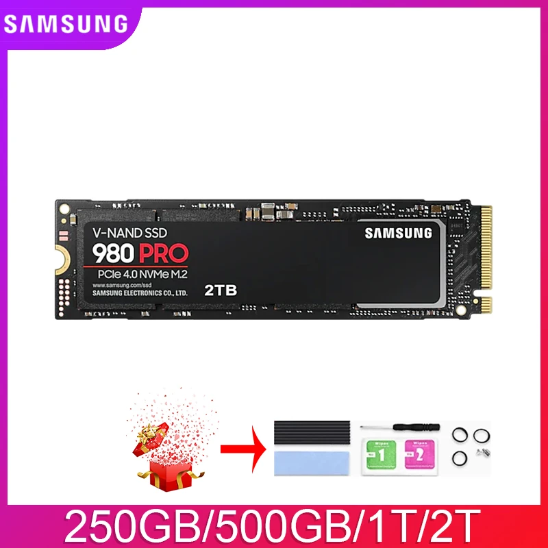 best internal ssd SAMSUNG SSD 980 PRO M.2 250GB 500GB 1TB 2TB Internal Solid State Disk M2 2280 PCIe Gen 4.0 x 4 up to 6400 MB/s for Laptop best internal ssd for pc