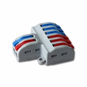 

SPL-62 New Wire Wiring Universal Compact Connector 8PINS Conductor Terminal Block With Lever AWG 28-12