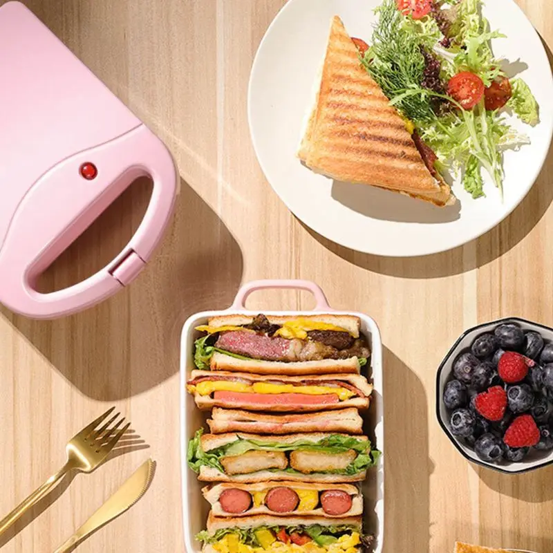 Portable Electric Dual Waffles Sandwich Maker Non Stick Multifunctional Toast Bread Breakfast Machine 220V sandwich maker