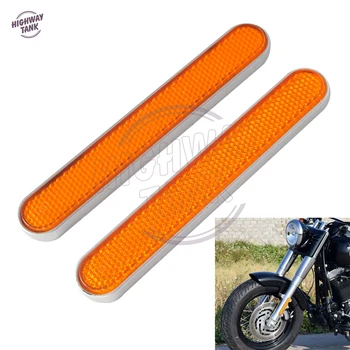 

Orange Motorcycle Front Fork Leg Reflectors Shock Reflective Case for Harley Davidson Softail Dyna Fatboy Sportster XL 883 1200