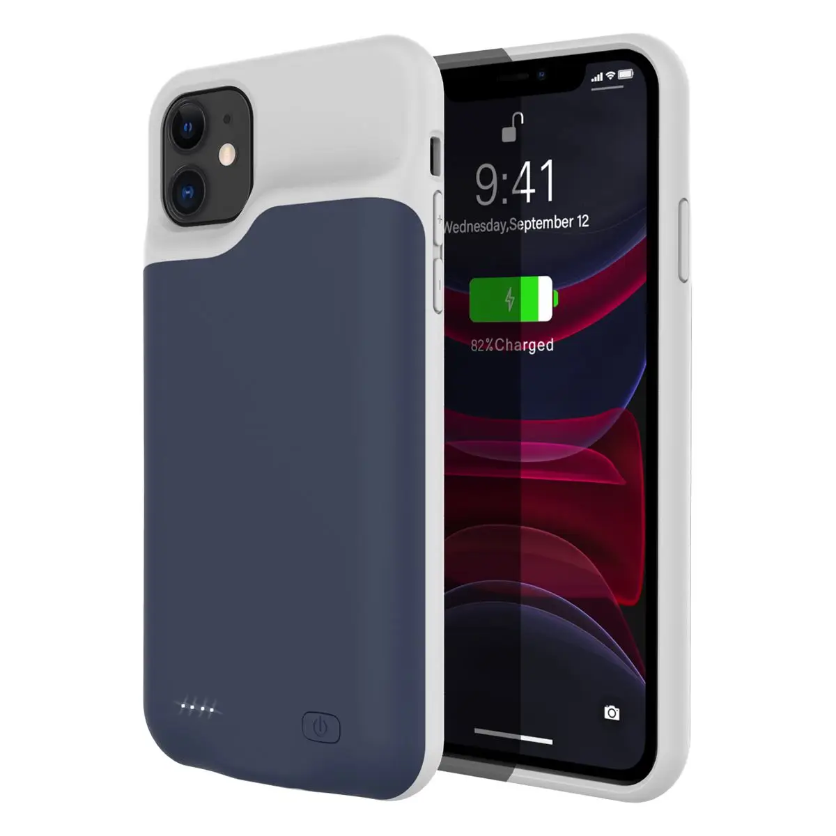 Для iphone 11 11 pro, чехол для зарядного устройства, 5200 мА/ч, Внешняя резервная зарядка, внешний аккумулятор, защитный чехол для iphone 11, чехол для аккумулятора - Цвет: 11 6.1 Blue