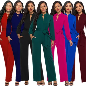 

Fashion Clothes For Women One Piece Jumpsuit Overalls Rompers Elegance Women's Jumpsuits Sexy Ladies Jumpsuits Solid Polyester