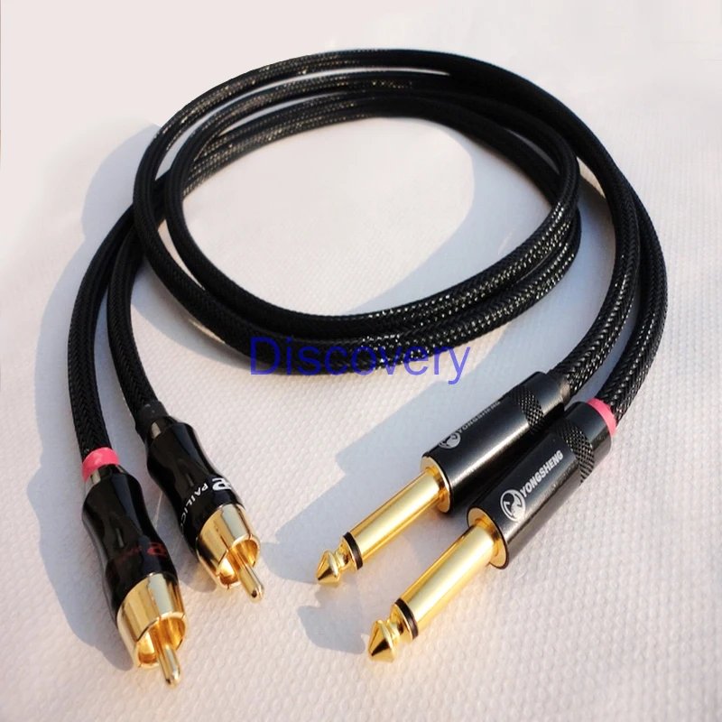 

Audio Cable Signal Cable 4N Oxygen-free Copper 6.35 to RCA/6.5 Sophomore Plug to Lotus Plug Gold-plated