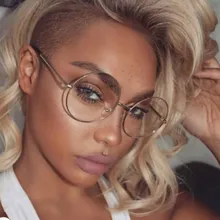 Золотые круглые очки, женские классические оптические очки, мужские очки, оправа, прозрачные линзы, оптические