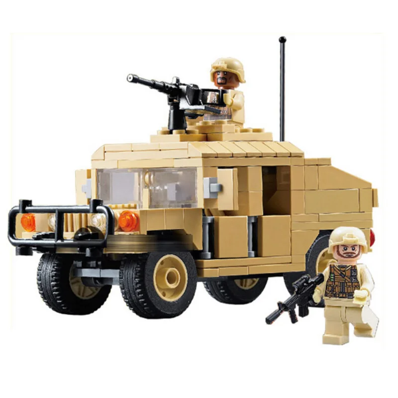 

2111 Military Series -m1025 Armored Humvees.235pcs Legoinglys 3d Diy Figures Toys For Children Educational Building Blocks