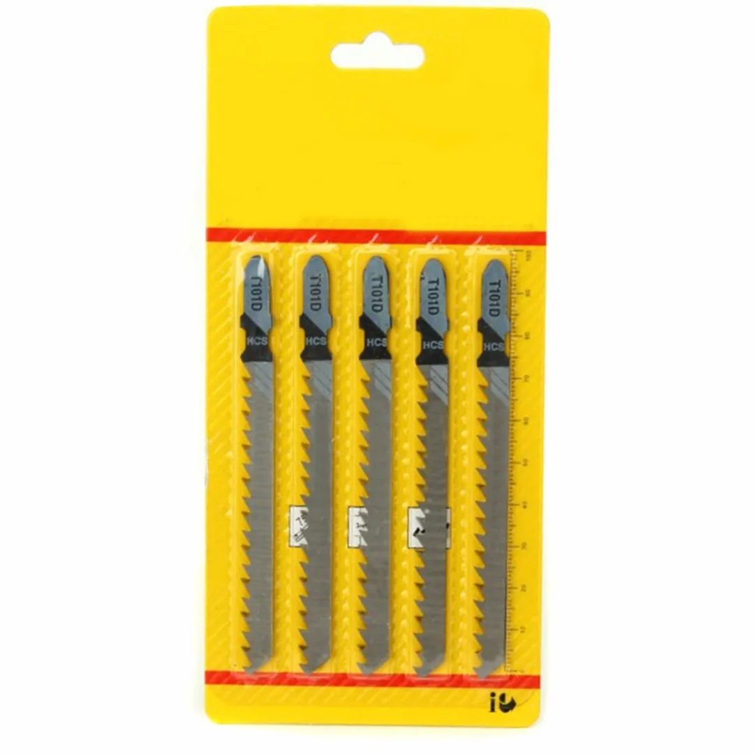DWZ 5pcs New T101D Jigsaw Blades Fast Clean Cuts In Chipboard Softwood Plywood 100mm