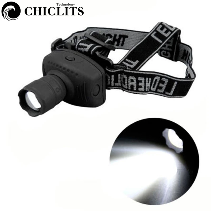 

CHICLITS LED 1800Lumen Headlamp Flashlight Frontal Lantern Zoomable Head Torch Camping Hunting Biking Fishing Portable Headlight