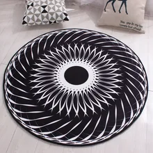 Креативный геометрический круглый ковер гостиная ковер детская комната игровая площадка ванная комната нескользящий коврик Диванный кофейный столик коврик