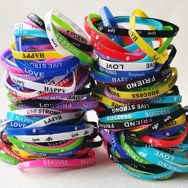 Amazon.com : 30 Pieces Inspirational Rubber Bracelet Motivational Quotes Silicone  Bracelets Adult Stretch Wristbands Rubber Motivational Gifts for Men Women  Teens Gym Kids Adults Party Favors,6 Designs (Unisex) : Office Products