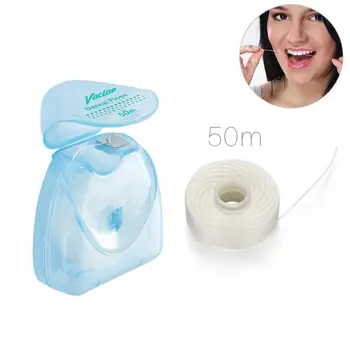 

50 Meters Wax Superfine Floss High Elasticity Interdental Floss Original Floss Oral Hygiene Tooth Care