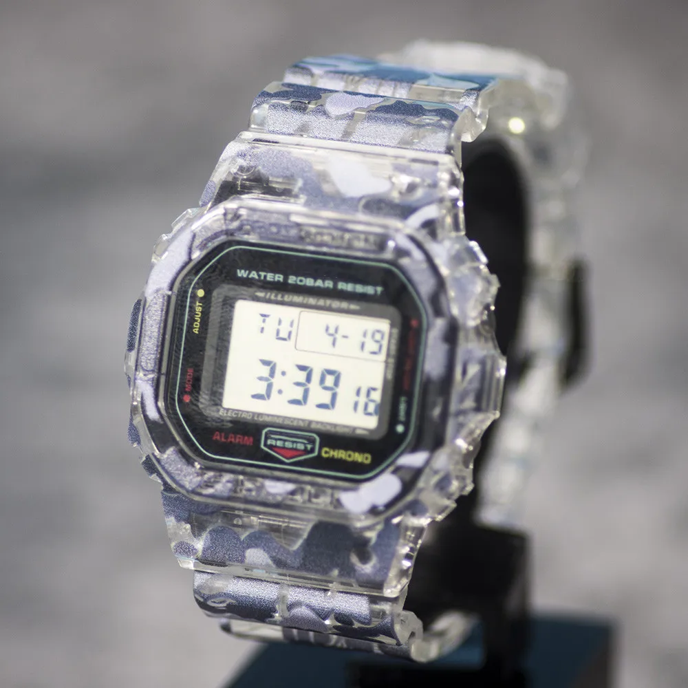 Водонепроницаемые спортивные часы DW5600/5610 с камуфляжным ремешком|Ремешки для