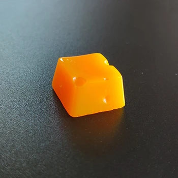 

Customized Cherry Mx Switch Mechanical Keyboard Keycaps Handmade Cheese Design Backlight Resin Keycap OEM Key Cap Yellow Color