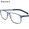 FONEX – lunettes optiques en alliage pour hommes, monture carrée ultralégère, pour myopie, Prescription, corée complète, sans vis, 983 ► Photo 2/6