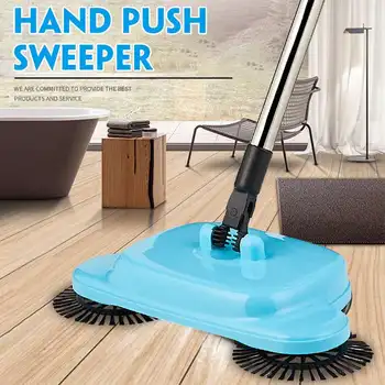 

Hand Push Sweeper Mop Stainless Steel Sweeping Machine Push Type Hand Push Magic Broom Dustpan Handle Household Cleaning Tool