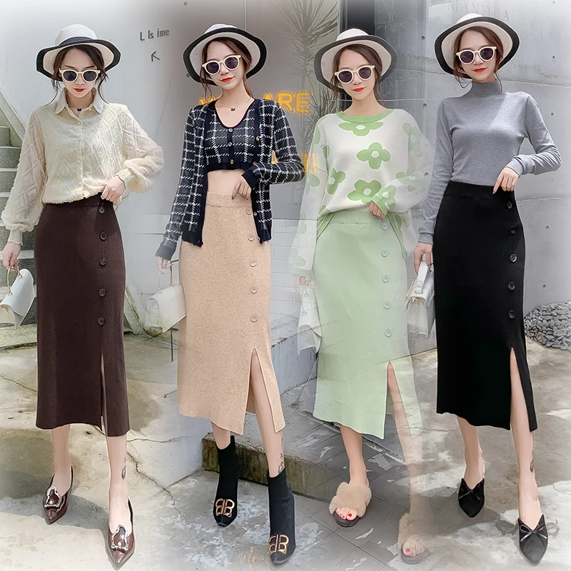 Fv2251 new autumn winter women fashion casual sexy Skirt kawaii plus size skirt long skirt harajuku