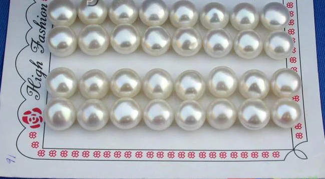 

Charming Woman Pearl Jewelry Wholesale 16Pair 12mm Round White Freshwater Pearl Earrings S925 Sterling Silvers Stud Earring