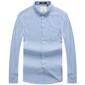 

Men Middle Age Big Size Length Sleeve Shirt Autumn Plus Fat plus Fat Man Leisure Loose Backing Shirt Fat Shirt