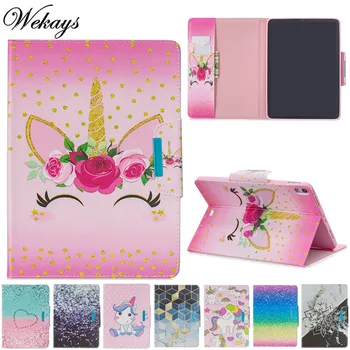 

Wekays Cover For Coque Apple Pad iPad Pro 11 inch Cartoon Unicorn Leather Funda Case For iPad Pro 11 inch 2018 Tablet Cover Case