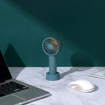 

Summer Mini Cooler Handheld USB Portable Fan USB Rechargeable Fan for Travel Outdoor Home Office Quiet(Blue)