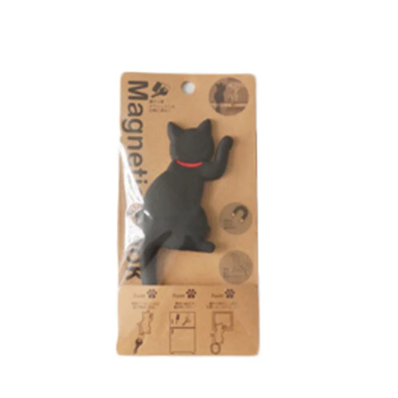 

Lovely Cat Magnet Wall Freezer Fridge Sticker Hook Holder Hanger Organizer Soft