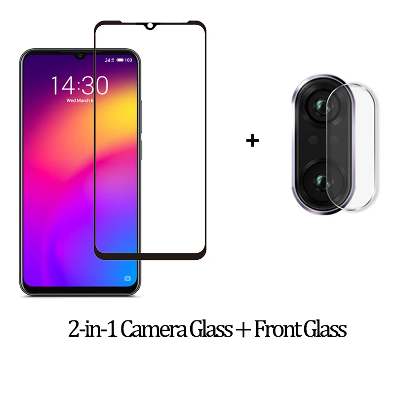 Стекло meizu note 9 glass 2-в-1 защитное стекло note9 meizu note 9 камера Стекло записная книжка для note 9 защитная пленка meizu note 9 защитное стекло на мейзу ноте 9 стекло - Цвет: 2-in-1 Glass Film