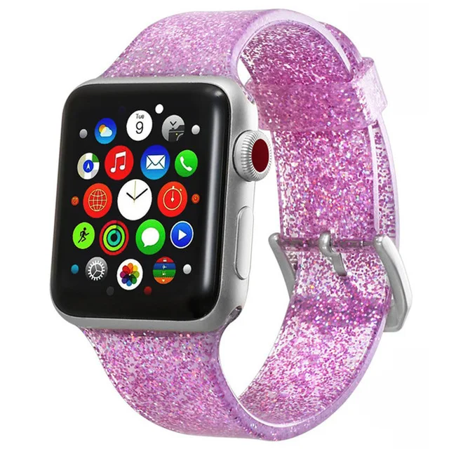 pink Ремешок для Apple Watch 38 мм 42 мм iWatch 5 ремешок 44 мм 40 мм спортивный силиконовый ремень браслет Apple watch 5 4 3 2 Аксессуары для ремешка - Цвет ремешка: pink