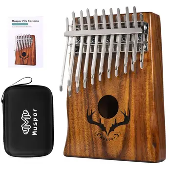 

Muspor Kalimba 20 Keys Acacia (Koa) Double layer Thumb Piano Mbira With Case