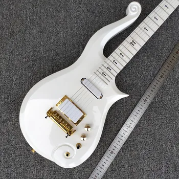 

6 strings popular electric guitar,metallic white cloud guitar,golden hardware,free shipping