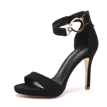 

Fashion 2020 Summer Shoes Woman Sandals Ankle Strap Thin Heels 9cm High Heels Women's Luxury Classics Sandal Shoes