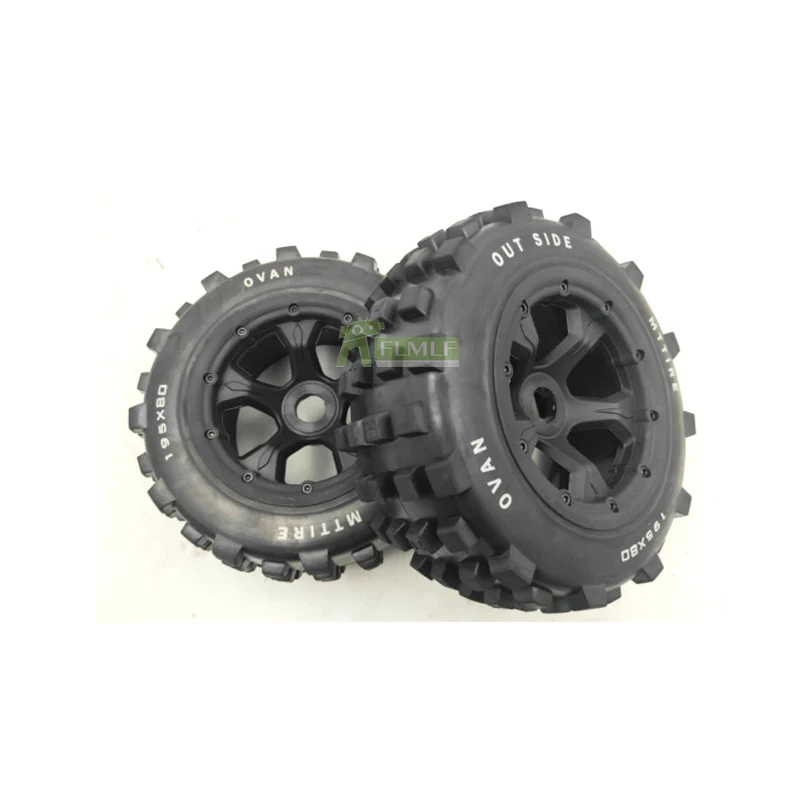 Колесная шина Knobby Передняя 195x75 мм и задняя 195x80 комплект для сборки подходит 1/5 HPI