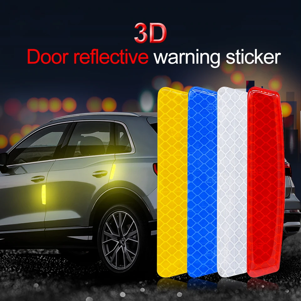 

Car Door Reflective Strip Anti-collision Bumper Sticker Warning Mark Reflective Tape Decals Safe Sign Safety Reflective Strips